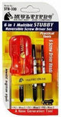 Multitec STB-330 6 In 1 Multibit Stubby Reversible Screw Driver Set