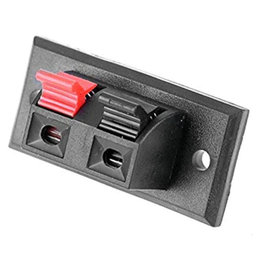 2 Way, 3A, Panel Mount Speaker Terminal Socket, Quick Connect Termination
