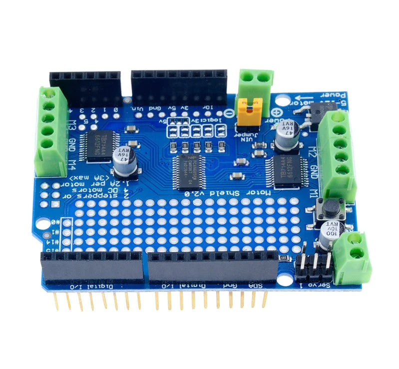 2 Channel Motor TB6612FNG and 16 Channel (PCA9685) PWM Servo Shield for Arduino