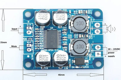 TPA3118 PBTL Mono Digital Amplifier Board 1X60W 12V 24V Power Amplifier Module ( 16 pin IC )