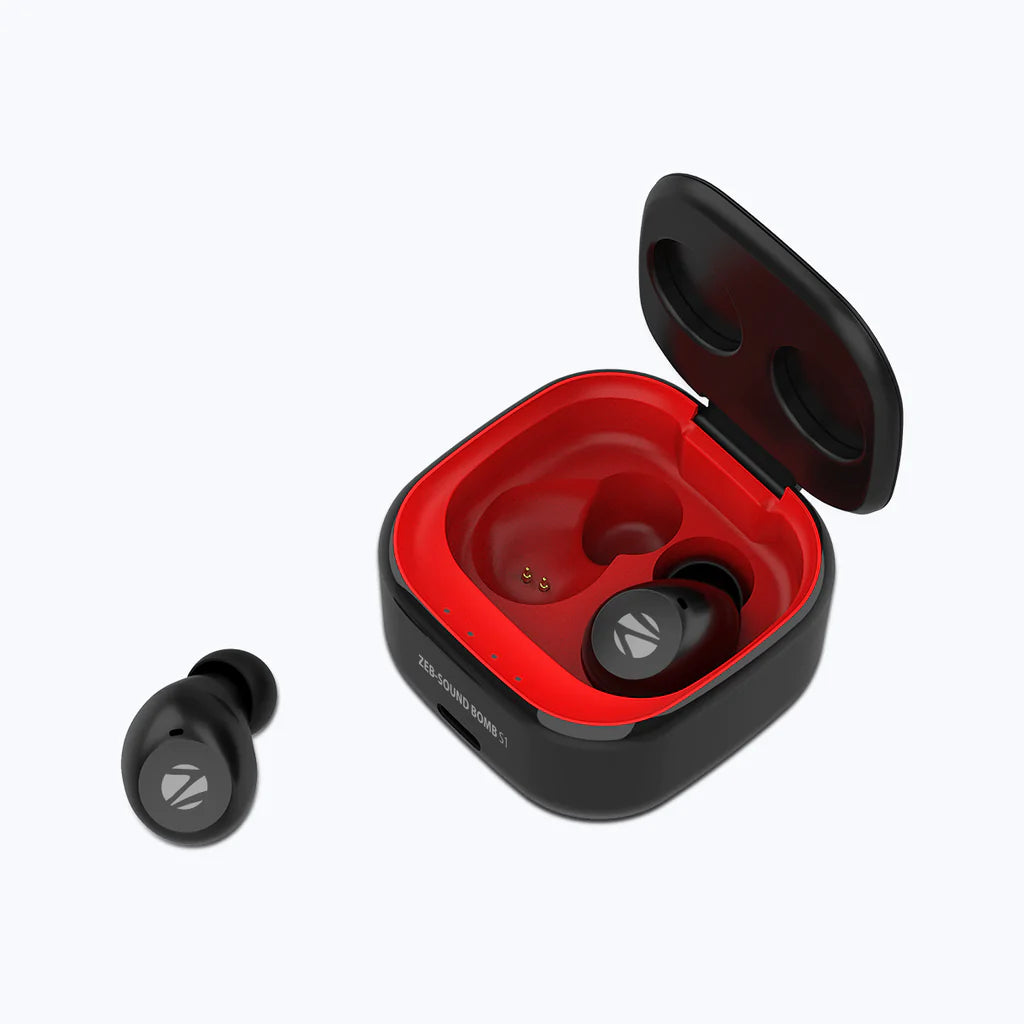 ZEB Sound Bomb S1 Bluetooth Headset  (Red and Black)