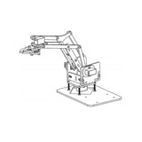 DIY 4DOF Acrylic RC Robot Arm Gripper Without Servos (37 Pieces)