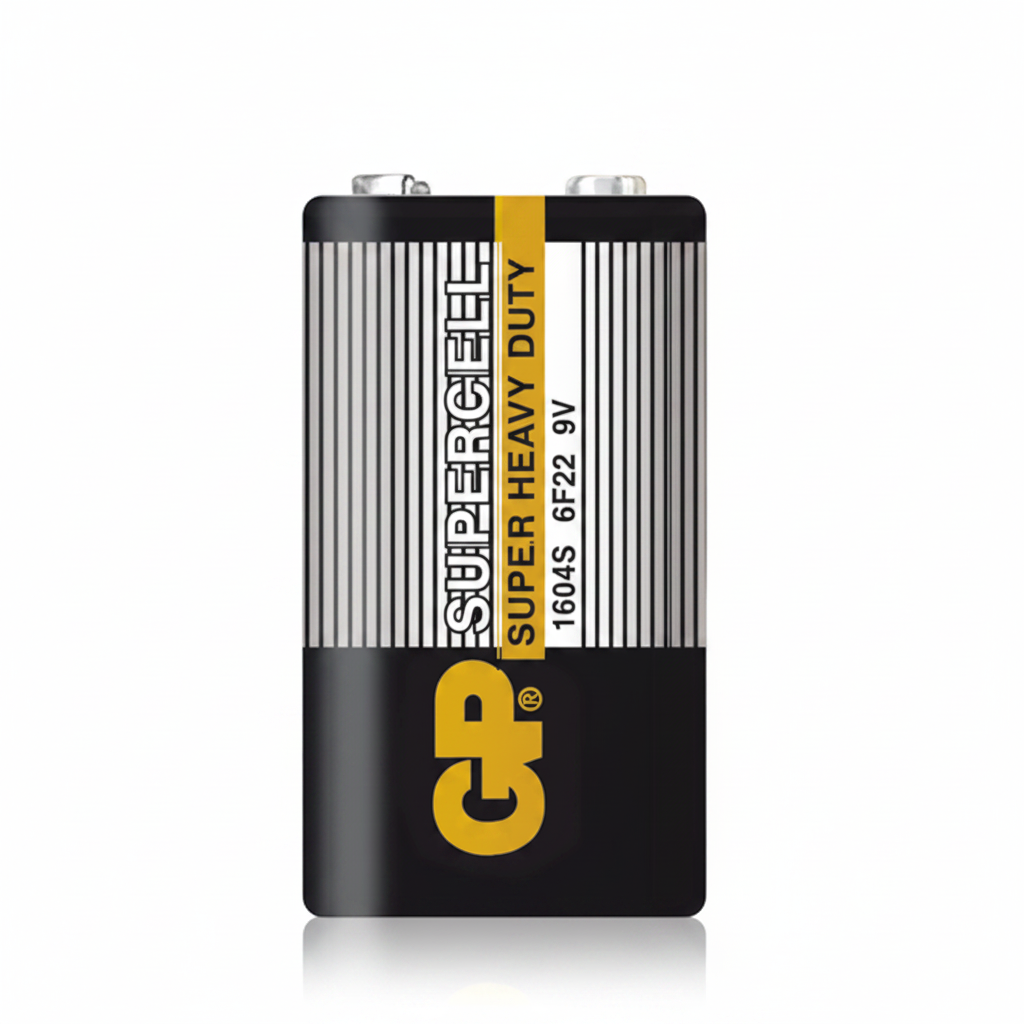 9v GP Supercell Carbon Zinc High Performance Super Cell Battery 1604S 6F22 9V