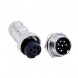 7 Pin Metal Aviation Plug Male and Female Panel Connector GX16