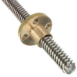 1000mm Trapezoidal 4 Start Lead Screw 8mm Thread 2mm Pitch Lead Screw with Copper Nut