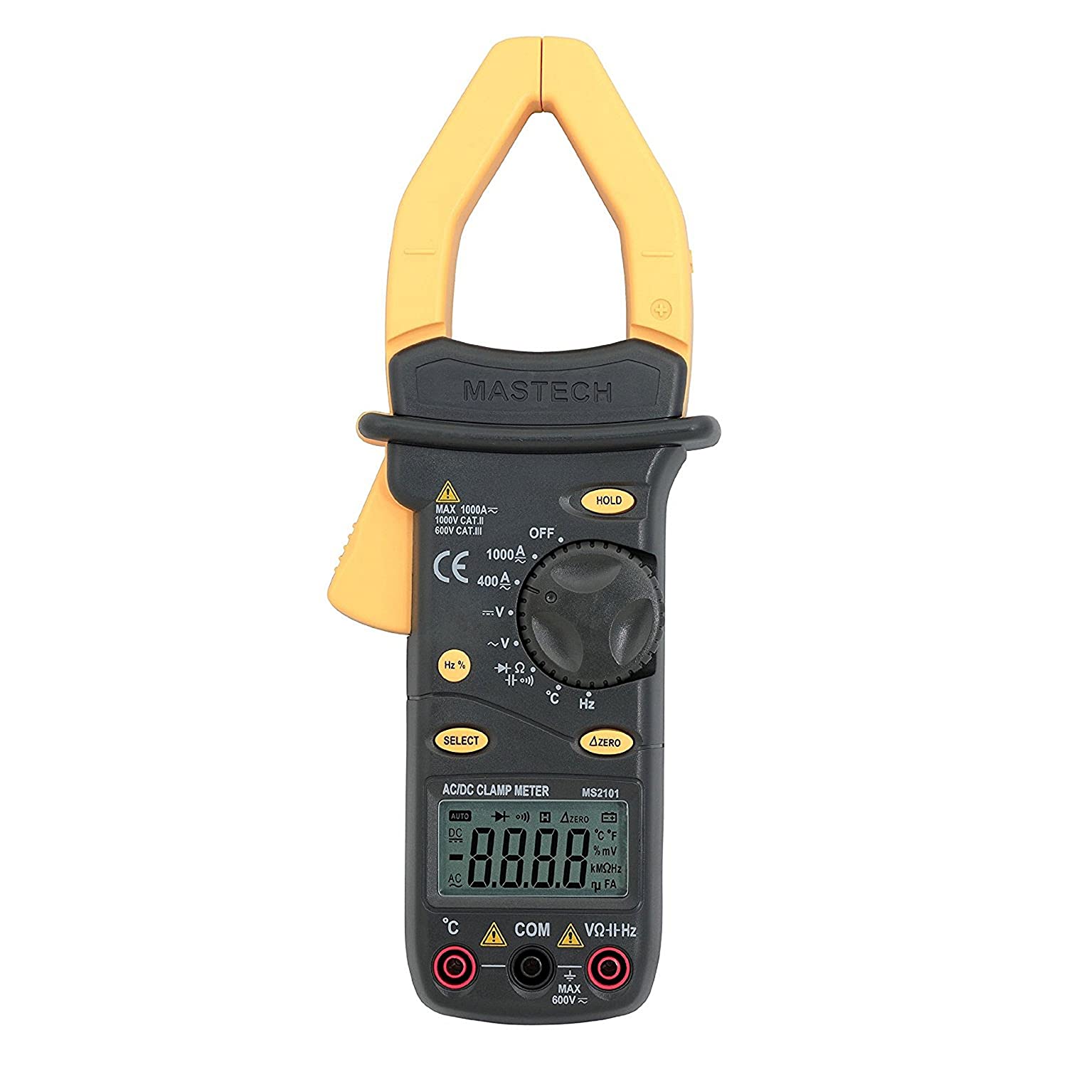 Mastech MS2001C Digital AC Clamp Meter AC DC Voltage - AC Amps - Frequency
