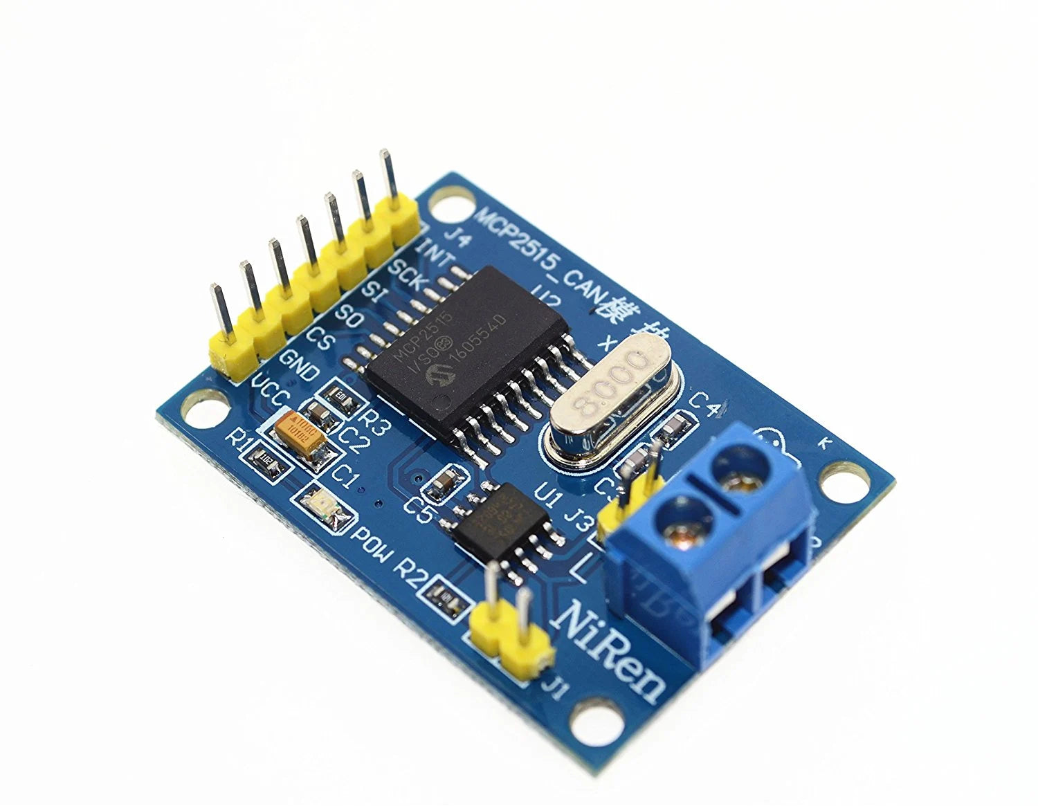 MCP2515 CAN Module TJA1050 Receiver SPI 51 Single Chip Program Routine Arduino