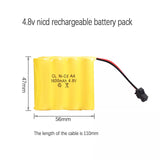 1600mAh 4.8V Battery Pack CL Ni-Cd AA