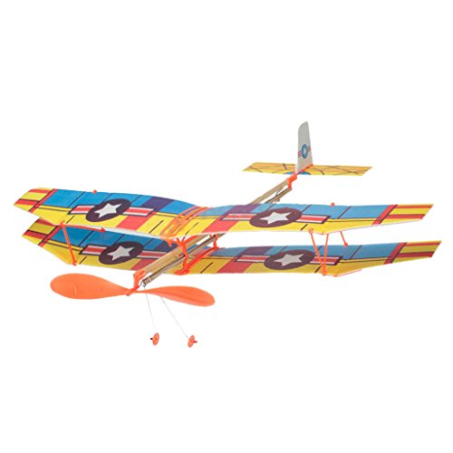 Rubber Band Powered Biplane Kit | DIY Foam & Wood Flying Aircraft Toy, Pack of 20