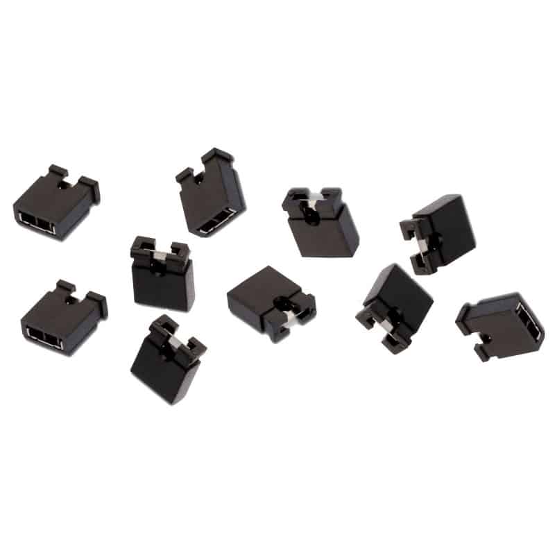 2 PIN Jumper Cap Dupont Connector 2.54mm PCB Header Shunts (Pack of 10)