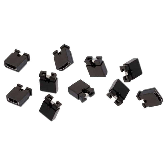 2 PIN Jumper Cap Dupont Connector 2.54mm PCB Header Shunts (Pack of 10)