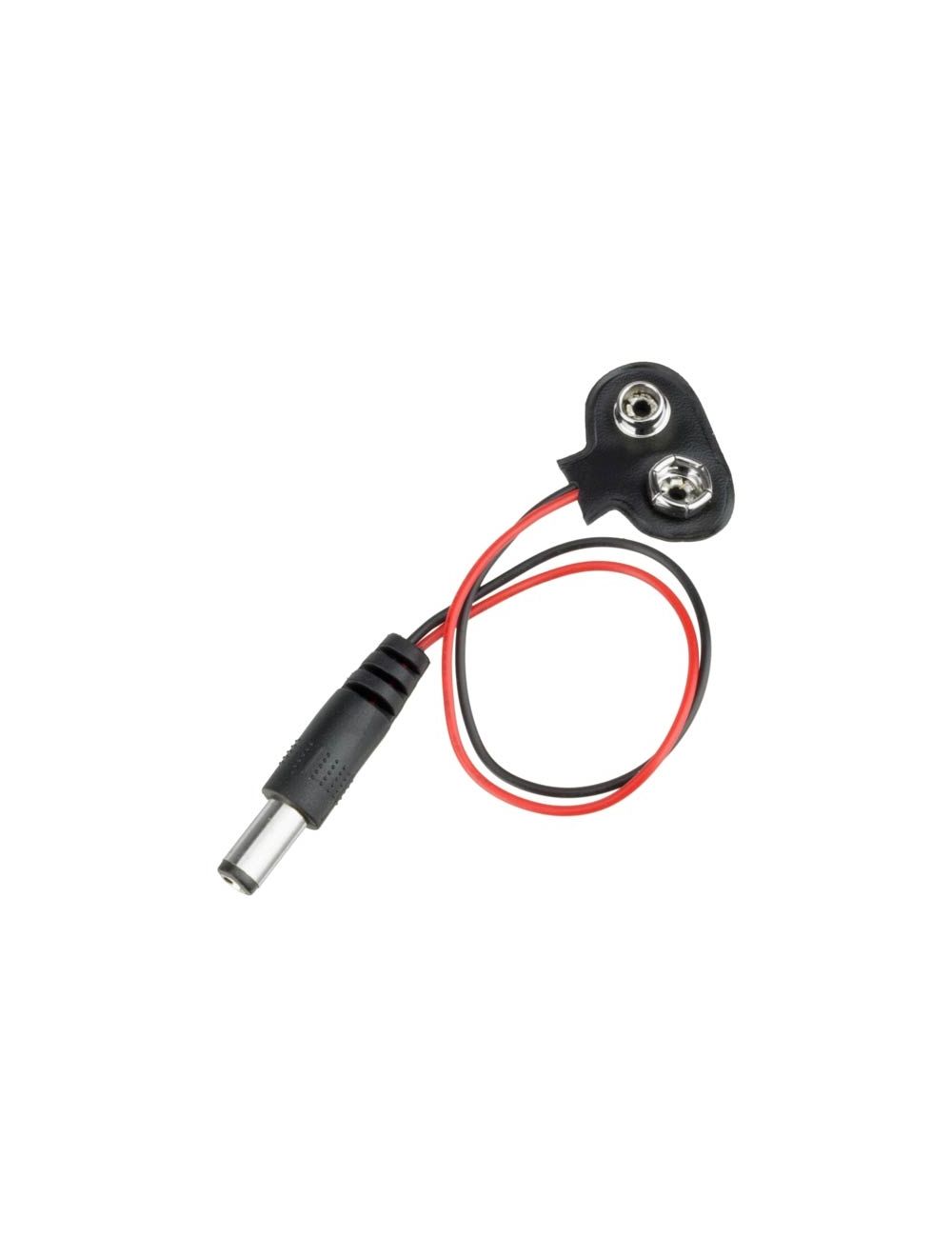 9V Battery Snaper Cap with Male DC Jack Connector