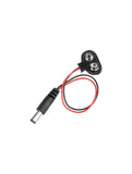 9V Battery Snaper Cap with Male DC Jack Connector