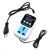 XK-W2001 AC110-220V Red Digital Thermostat Regulator Temperature Controller Microcomputer Socket with Probe 1m Cable