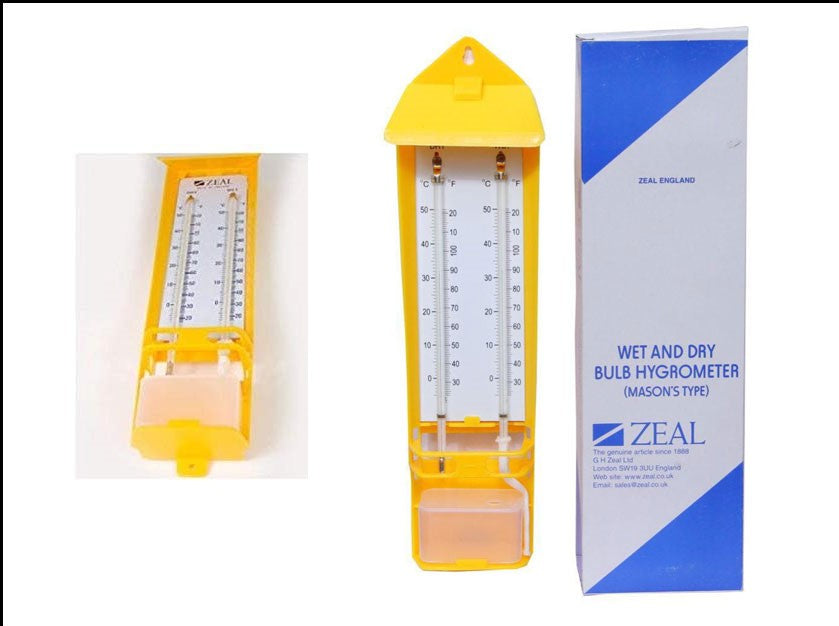 Zeal England Wet And Dry Bulb Hygrometer (Mason’s Type) P2501