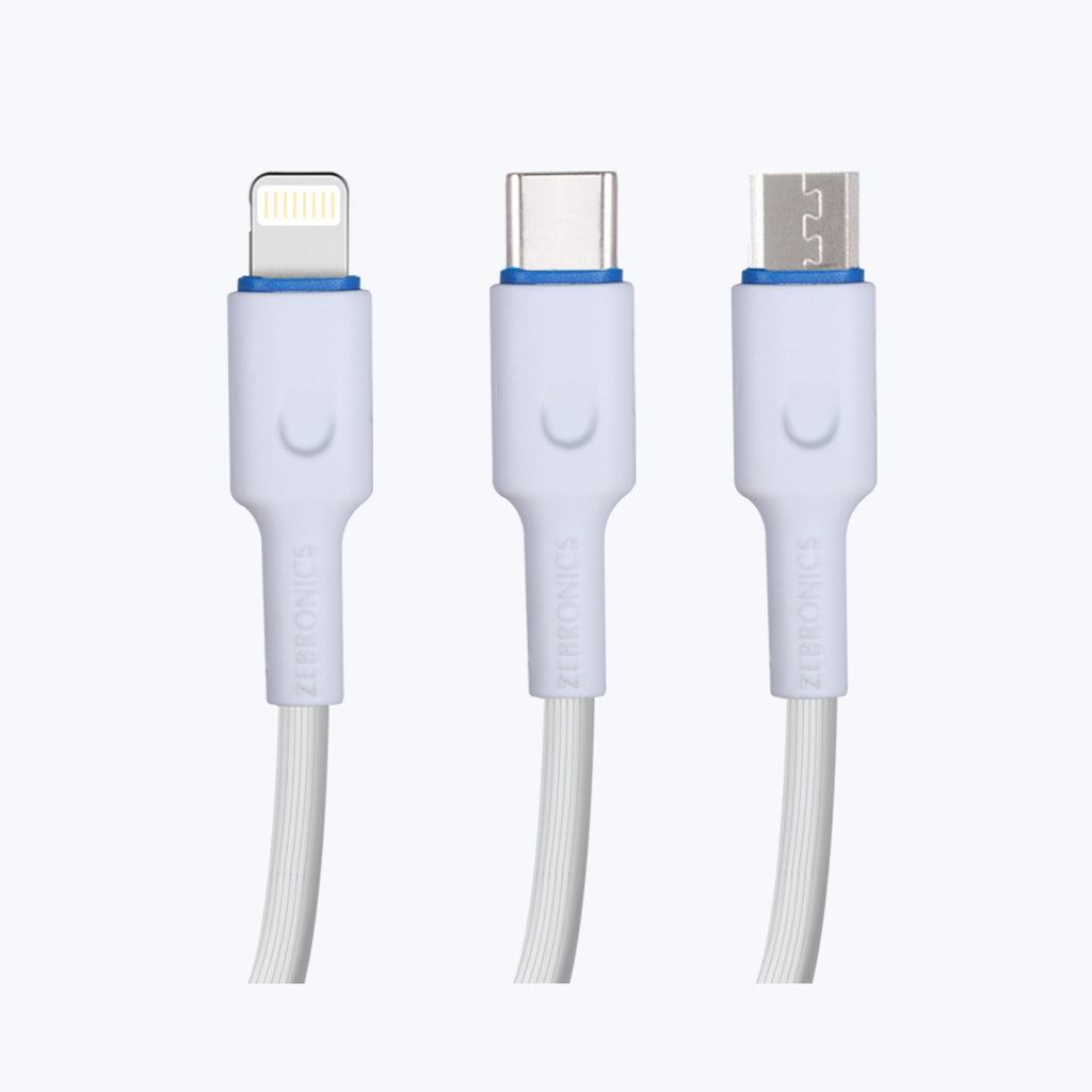 High Quality 3 in 1 Cable ZEBRONICS UMLCC1201
